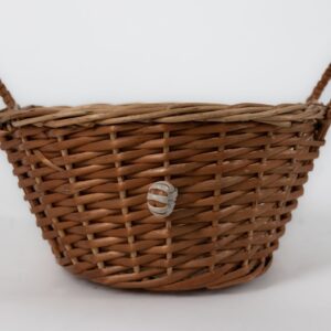 Cesta mimbre marrón dos asas