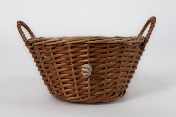 Cesta mimbre marrón dos asas